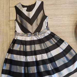 Black white and silver sparkle dress